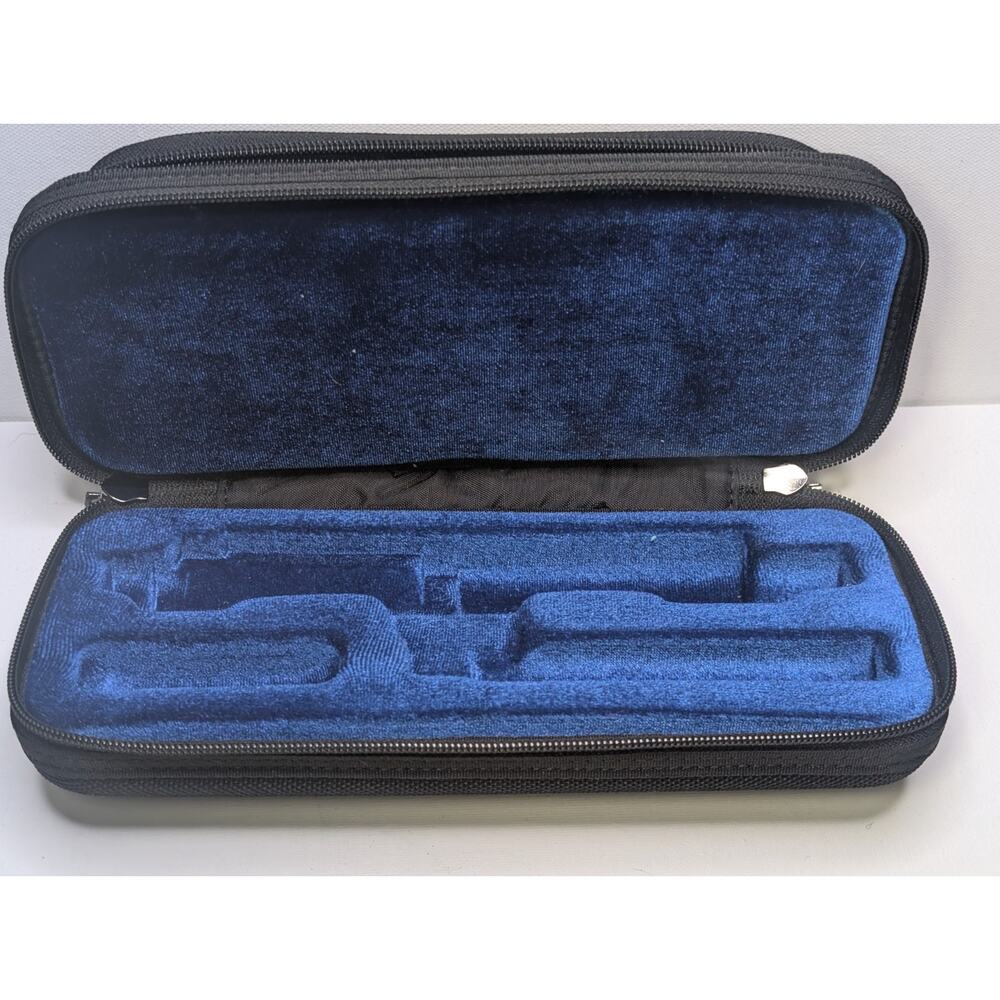 Protec Hard Shell Piccolo Case Empty Black Blue Plush Interior Carry Case